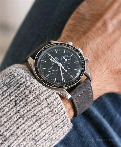 omega speedmaster brown strap|omega speedmaster strap options.